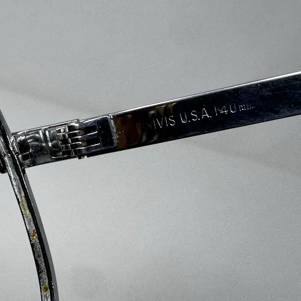 Vintage Univis UF150 USA Silver Eyeglass Frames 53-19-140 Double Bridge